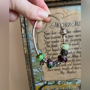 Pandora bracelet with charms